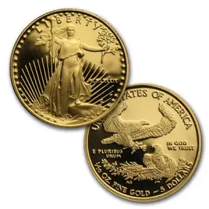 1/10 oz Proof American Gold Eagle Coin (Random Year, Capsules Only)