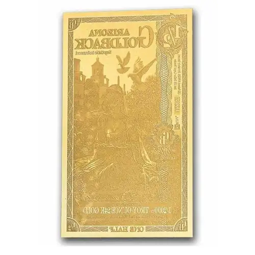 1/2 Arizona GoldBack Note 1/2000th oz .999 Gold (2)