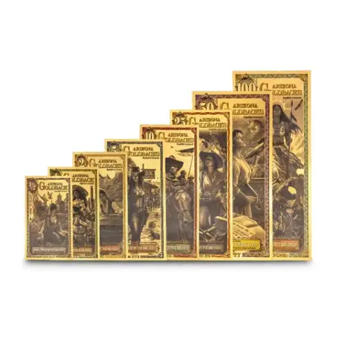 1/2 Arizona GoldBack Note 1/2000th oz .999 Gold (3)