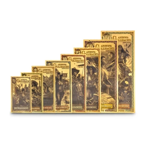 1/2 Arizona GoldBack Note 1/2000th oz .999 Gold (3)