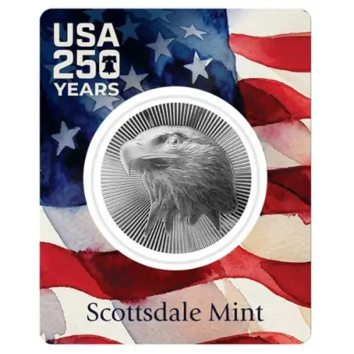 1 oz 250th anniversary Eagle Scottsdale Stacker .999 Silver Round in Assay (3)