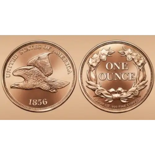 1 oz Flying Eagle Cent Tribute Proof Strike .999 Copper Round