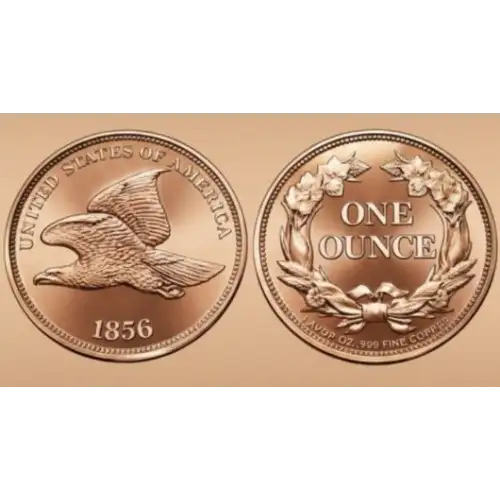 1 oz Flying Eagle Cent Tribute Proof Strike .999 Copper Round