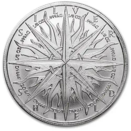 1 oz GSM Silver Shield Pieces of Eight .999 Silver Round