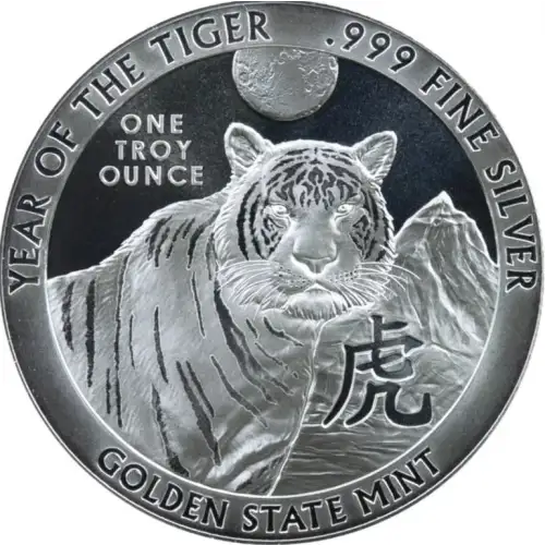1 oz GSM Year of the Tiger .999 Silver Round