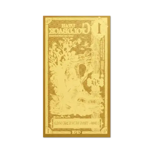 1 Utah GoldBack Note 1/1000th oz .999 Gold