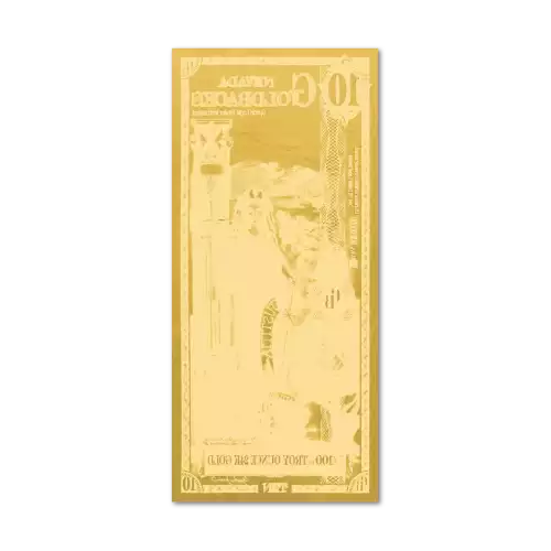 10 Nevada GoldBack Note 1/100th oz .999 Gold