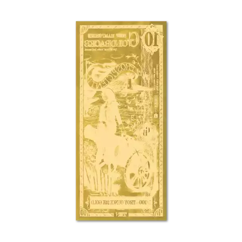 10 New Hampshire GoldBack Note 1/100th oz .999 Gold