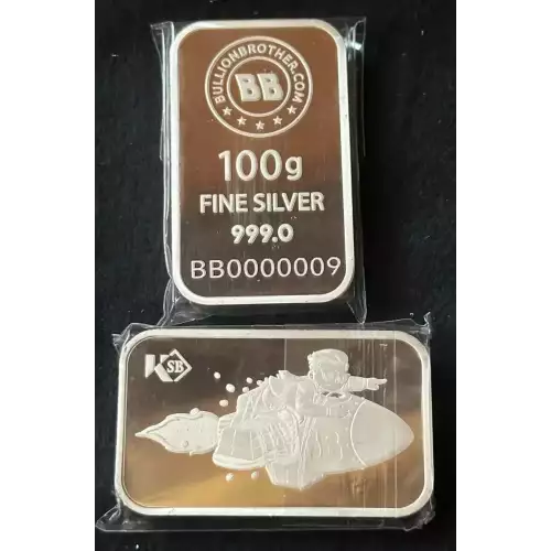 100g Bullion Brother Silver Rocket Bar