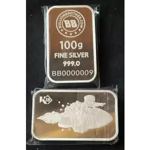 100g Bullion Brother Silver Rocket Bar