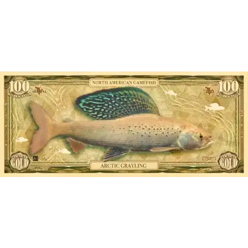 100mg Aurum Arctic Grayling 24k Gold Foil Note (3)