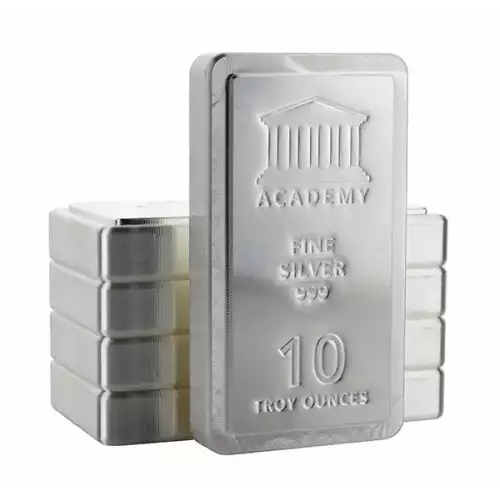 10oz Academy Stacker .999 Silver Bars  (2)