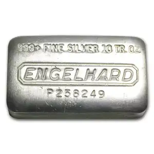10oz Engelhard .999 Silver P Loaf Bars (2)