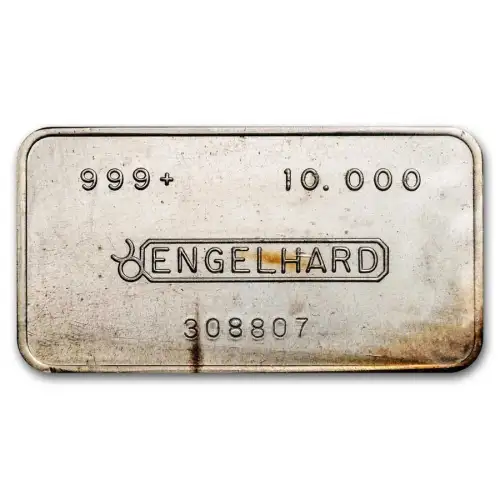 10oz Engelhard Bull Logo .999 Silver Bar