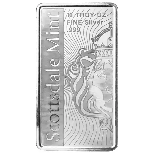 10oz Scottsdale Mint Vortez .999 Silver Bar (2)