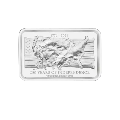 10oz US Independence High-Relief .9999 Silver Bar