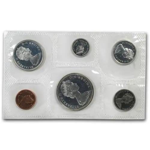 1965 Canada RCM 6 Piece Mixed Silver Proof-like Coin Set (3)