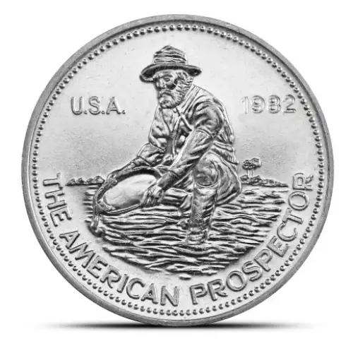 1982 1 oz Engelhard Prospector .999 Silver Round