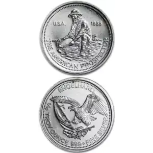 1985 1/4oz Engelhard Silver Prospector Round (Our Choice)