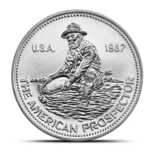 1987 1 oz Engelhard Prospector .999 Silver Round
