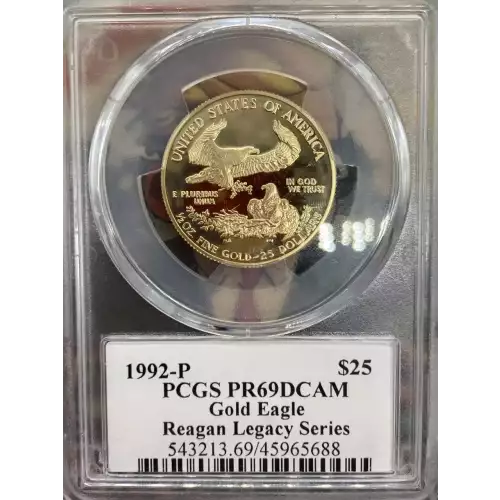 1992-P $25 Gold Eagle Michael Reagan, DCAM