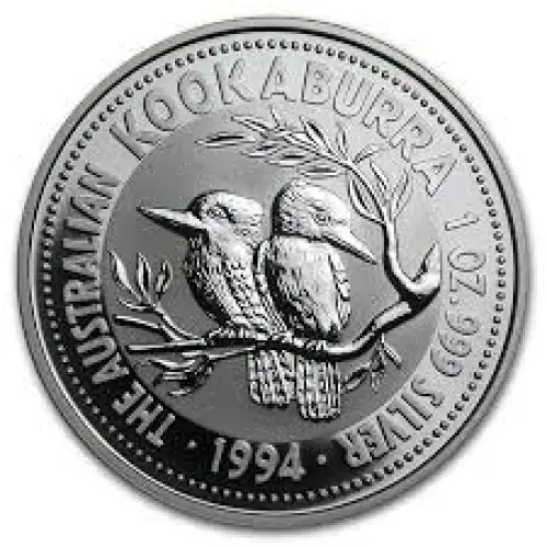 1994 1oz Australian Perth Mint Kookaburra .999 Silver Coin