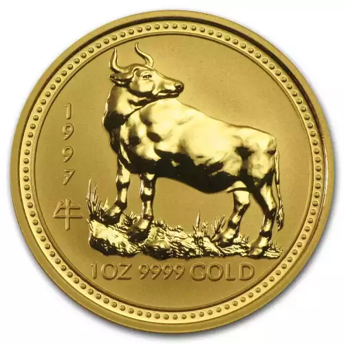 1997 1oz Australian Perth Mint Gold Lunar: Year of the Ox (2)