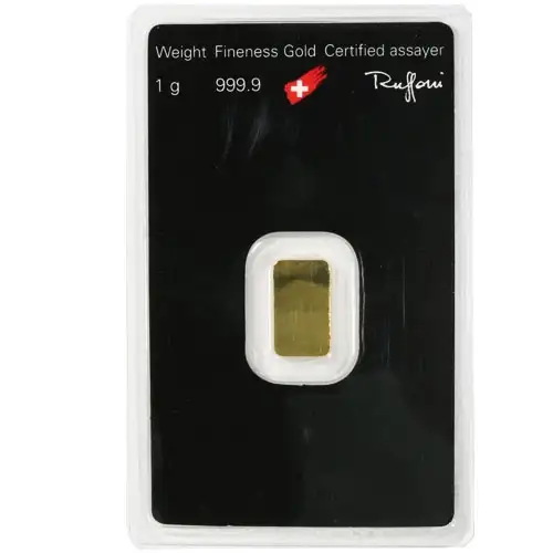 1g Argor-Heraeus .9999 Gold Bar in Assay (2)