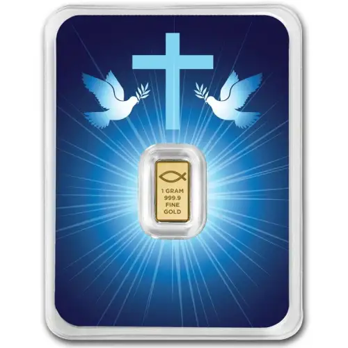 1g Jesus Christ .9999 Gold Proof-like Bar in TEP (2)