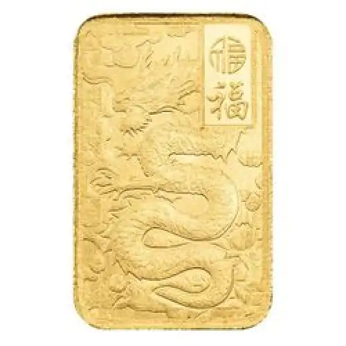 1g PAMP Good Luck Dragon from Multigram .9999 Gold Bar  (2)
