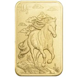 1g PAMP Lunar Legend 1000mi Horse from Multigram .9999 Gold Bar