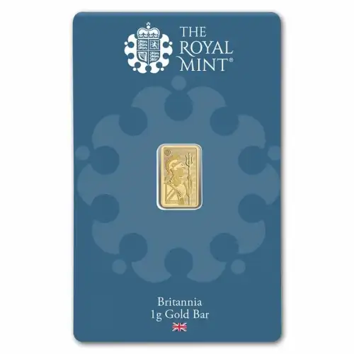 1g Royal Mint Britannia .9999 Gold Bar in Assay (2)