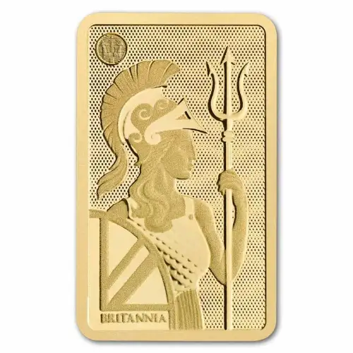 1g Royal Mint Britannia .9999 Gold Bar in Assay