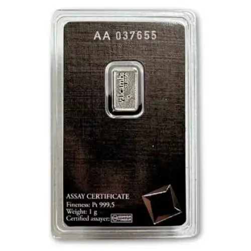 1g Valcambi Minted Platinum Bar in Assay  (2)