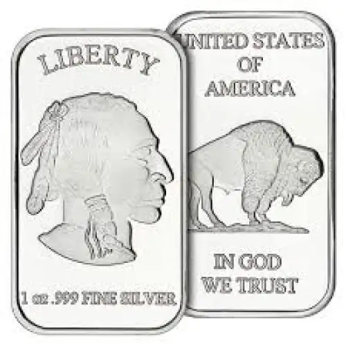 1oz .999 Silver Buffalo Bar (Random)