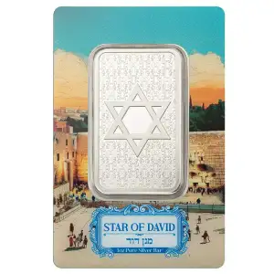 1oz PAMP Suisse Star of David.999 Silver Proof-like Bar in CertiPAMP Card (2)
