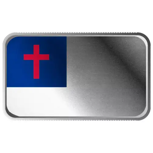 1oz Scottsdale Mint Christian Flag Colorized .999 Silver Bar
