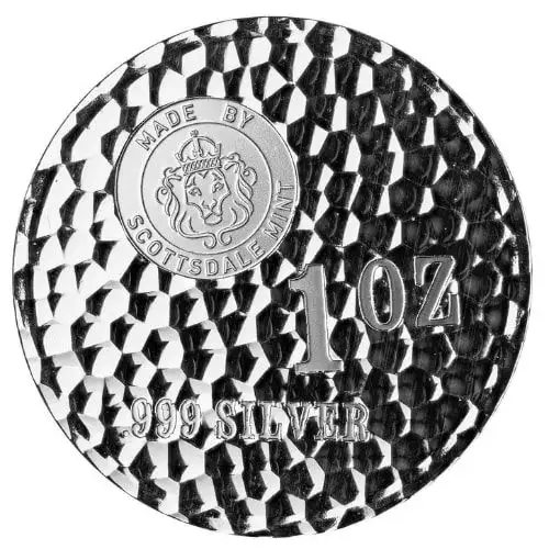 1oz Scottsdale Mint Tombstone Hammered .9999 Silver Round