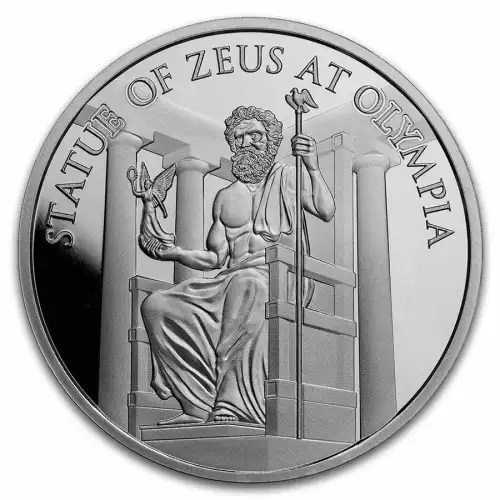 1oz Seven Wonders of the World: Statue of Zeus at Olympia .999 Silver Round