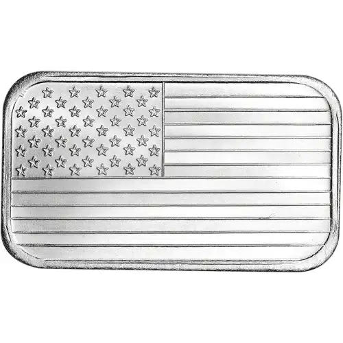 1oz Silvertowne Mint .999 Silver Flag Bar