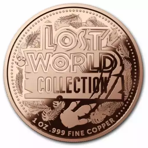 1oz The Lost World Collection Stegosaurus Copper Round