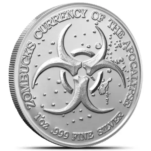 1oz Zombucks World Necrowolf .999 Silver BU Round (2)
