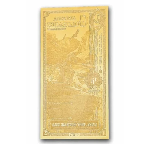 2 Arizona GoldBack Note 1/500th oz .999 Gold (3)