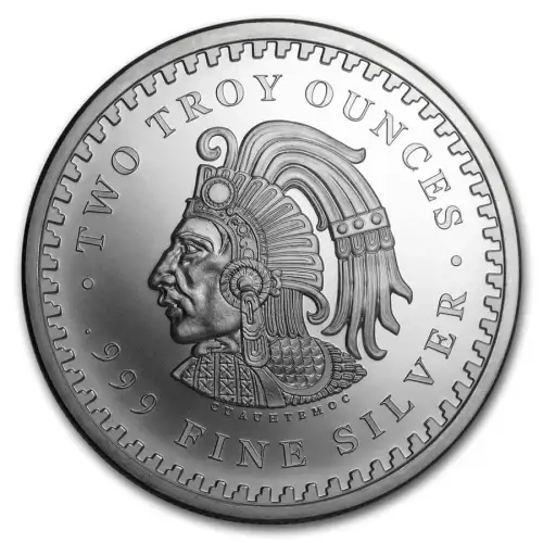 2 oz Aztec Calendar .999 Silver Round