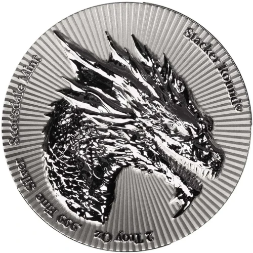 2 oz Scottsdale Dragon Stacker .999 Silver Round  (2)