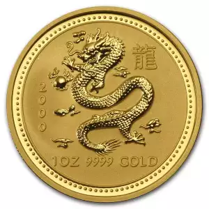 2000 1oz  Australian Perth Mint Gold Lunar: Year of the Dragon