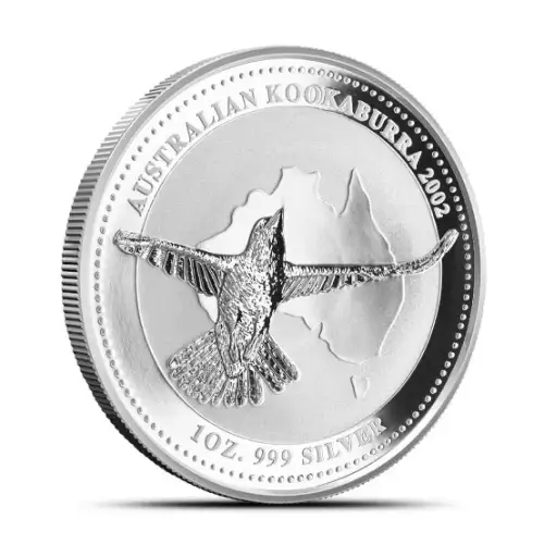 2002 1oz Australia Perth Mint Kookaburra .999 Silver Coin