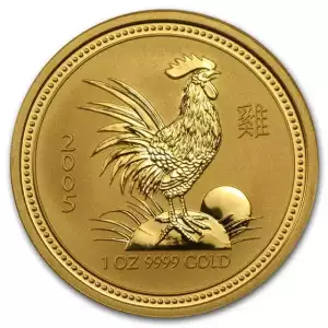 2005 1oz Australian Perth Mint Gold Lunar: Year of the Rooster