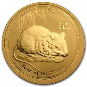 2008 1oz Australian Perth Mint Gold Lunar II: Year of the Mouse