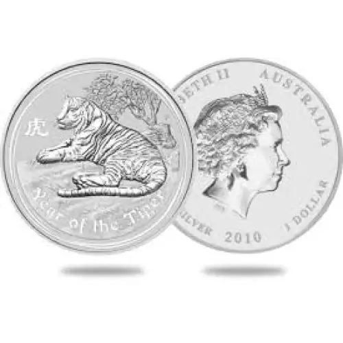 2010 1oz Australian Perth Mint Silver Lunar II: Year of the Tiger (2)